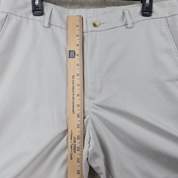 Mens Chino Shorts Light Gray Size Unknown Flat Front Mid-Rise Cotton Blend - Picture 8 of 8